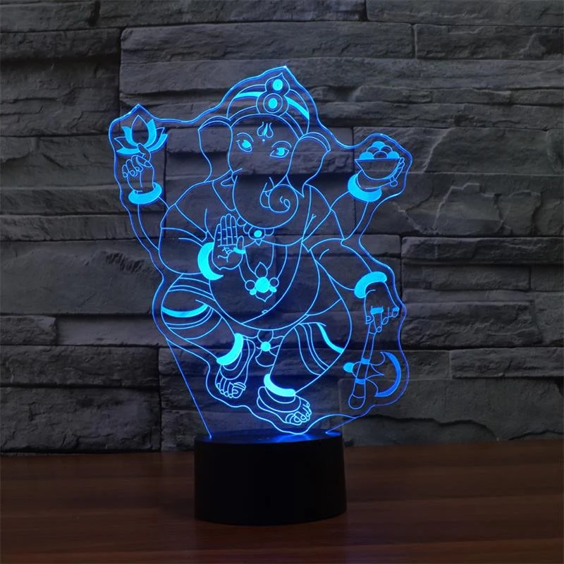3D Ganesh RGB LED nachtlicht - Image 3