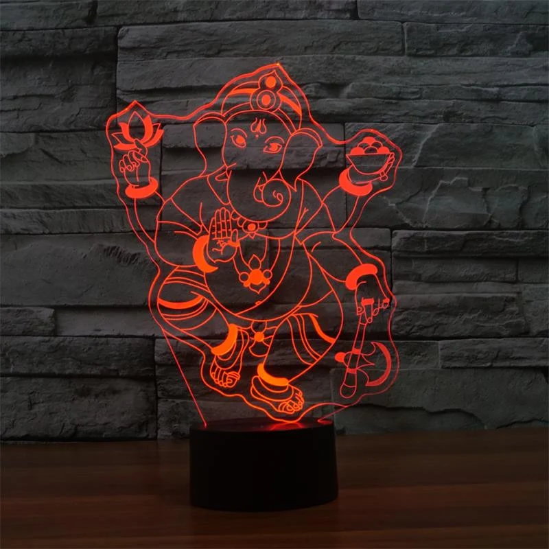 3D Ganesh RGB LED nachtlicht - Image 4