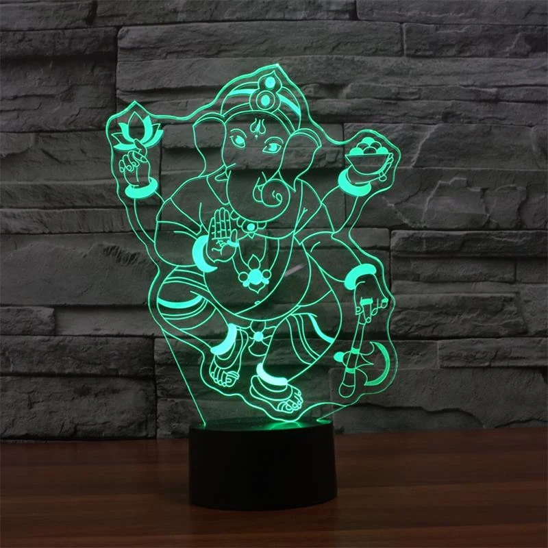 3D Ganesh RGB LED nachtlicht - Image 5