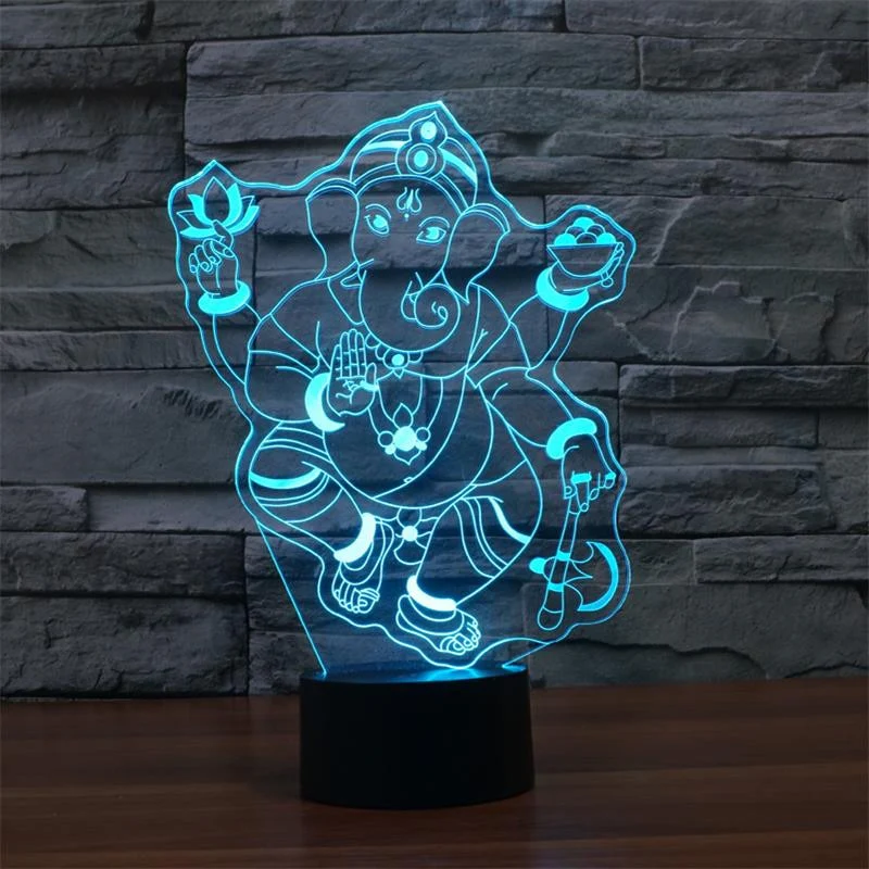 3D Ganesh RGB LED nachtlicht - Image 6