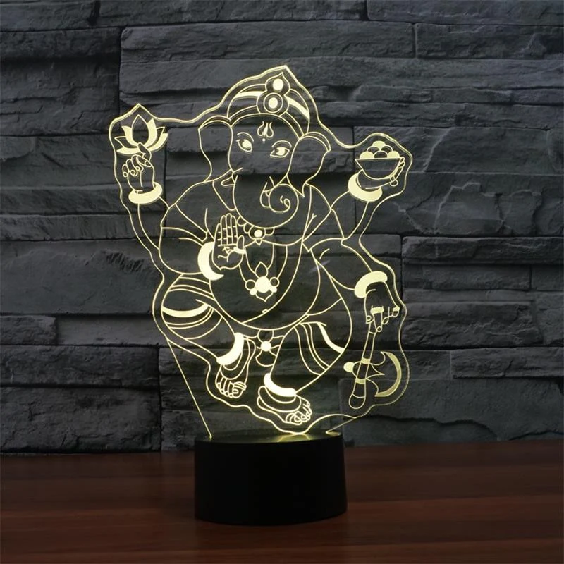3D Ganesh RGB LED nachtlicht - Image 7