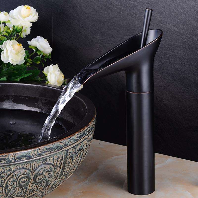 Antieke Badkamer Wastafelkraan met Watervaluitloop - Image 3