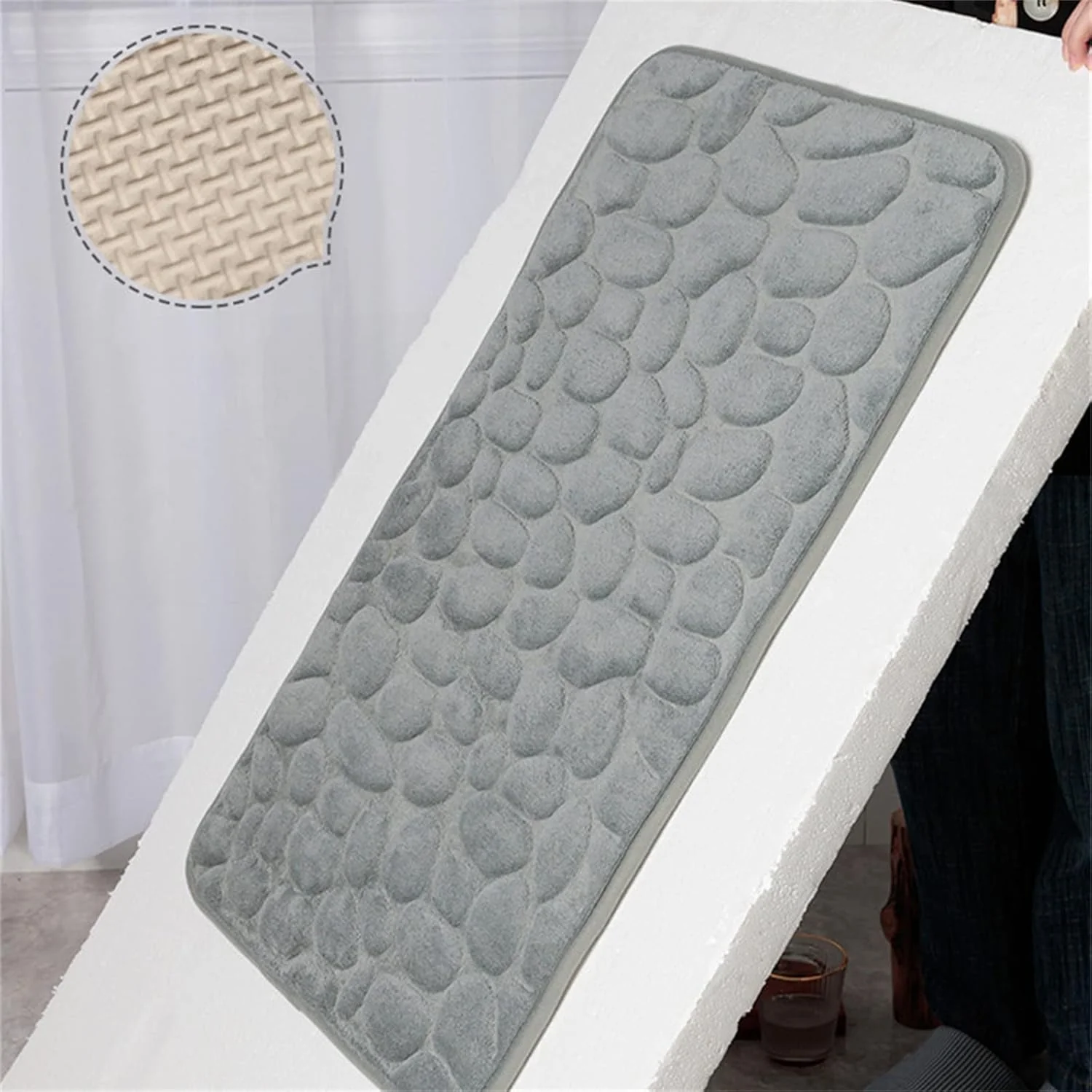 Antislip Badmat met Kasseipatroon voor Badkamer - Image 4