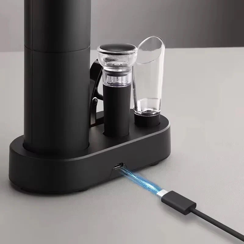 Automatische Wijnopener Set met Foliesnijder en Beluchter - Image 5