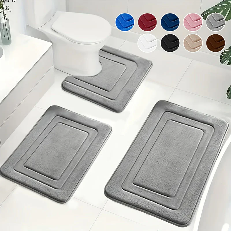 Badkamer Mat Set 3-delig met Comfort en Anti-slip - Image 3