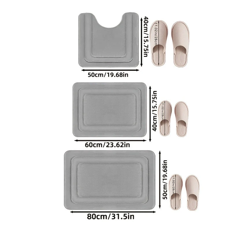 Badkamer Mat Set 3-delig met Comfort en Anti-slip - Image 5