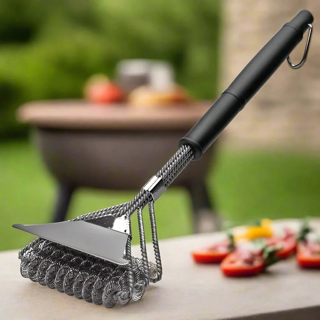 Barbecueborstel Ergonomisch Met Brede Schraper Voor Veilig Reinigen - Image 2