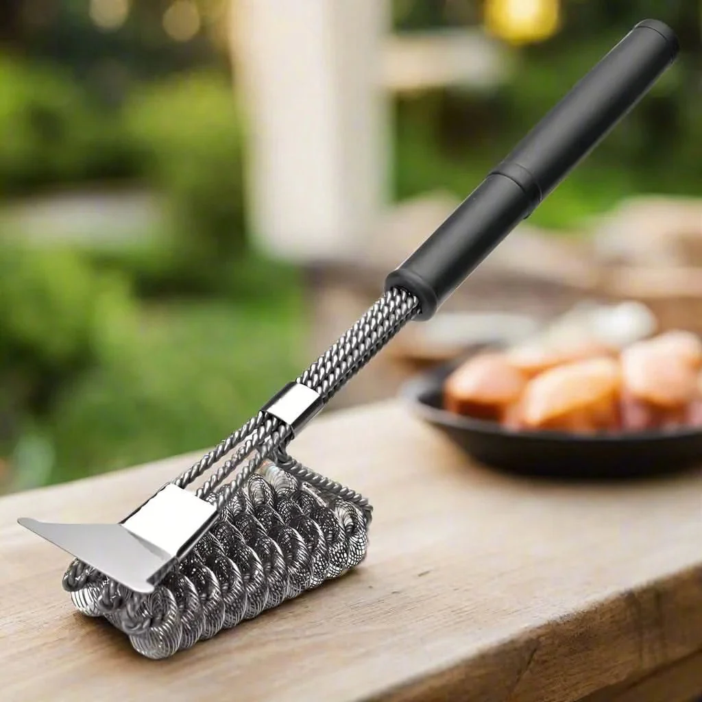 Barbecueborstel Ergonomisch Met Brede Schraper Voor Veilig Reinigen - Image 3