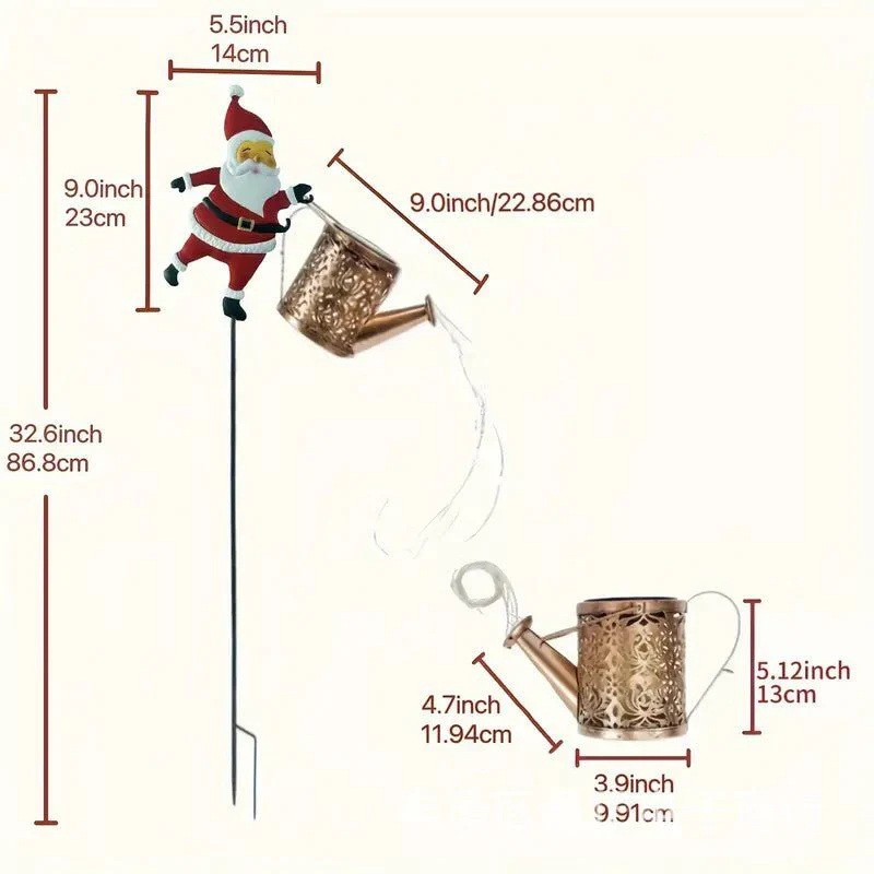 Buiten Lantaarn Kerstman Zonne-energie Automatische Verlichting - Image 9