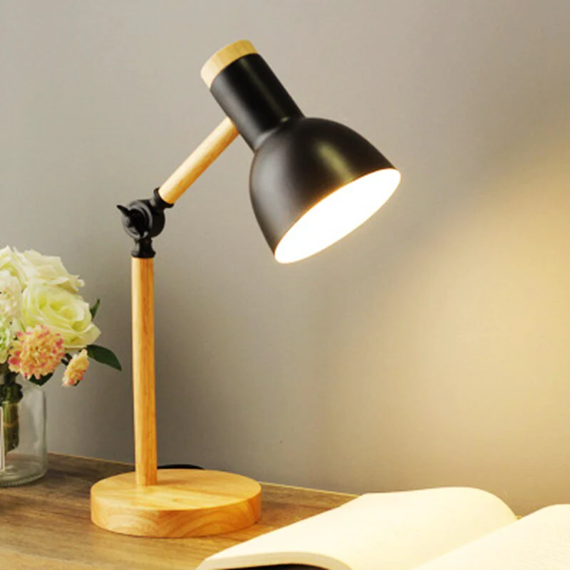 Bureaulamp Hout Scandinavisch Design - Image 2