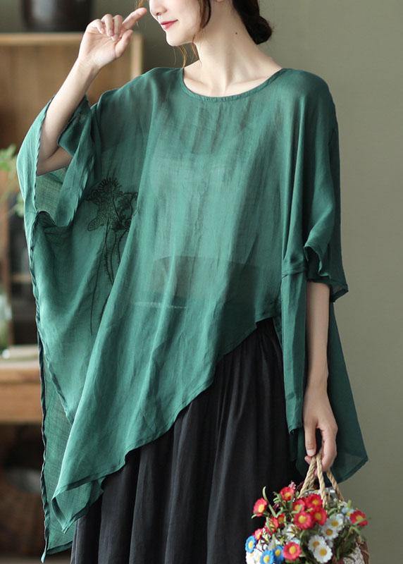 Dames Asymmetrisch Shirt met Geborduurd Ontwerp - Image 3