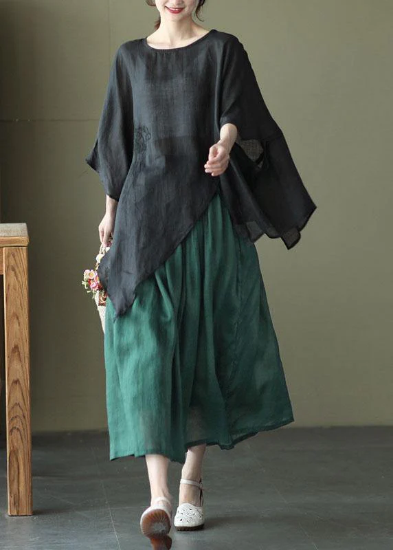 Dames Asymmetrisch Shirt met Geborduurd Ontwerp - Image 4