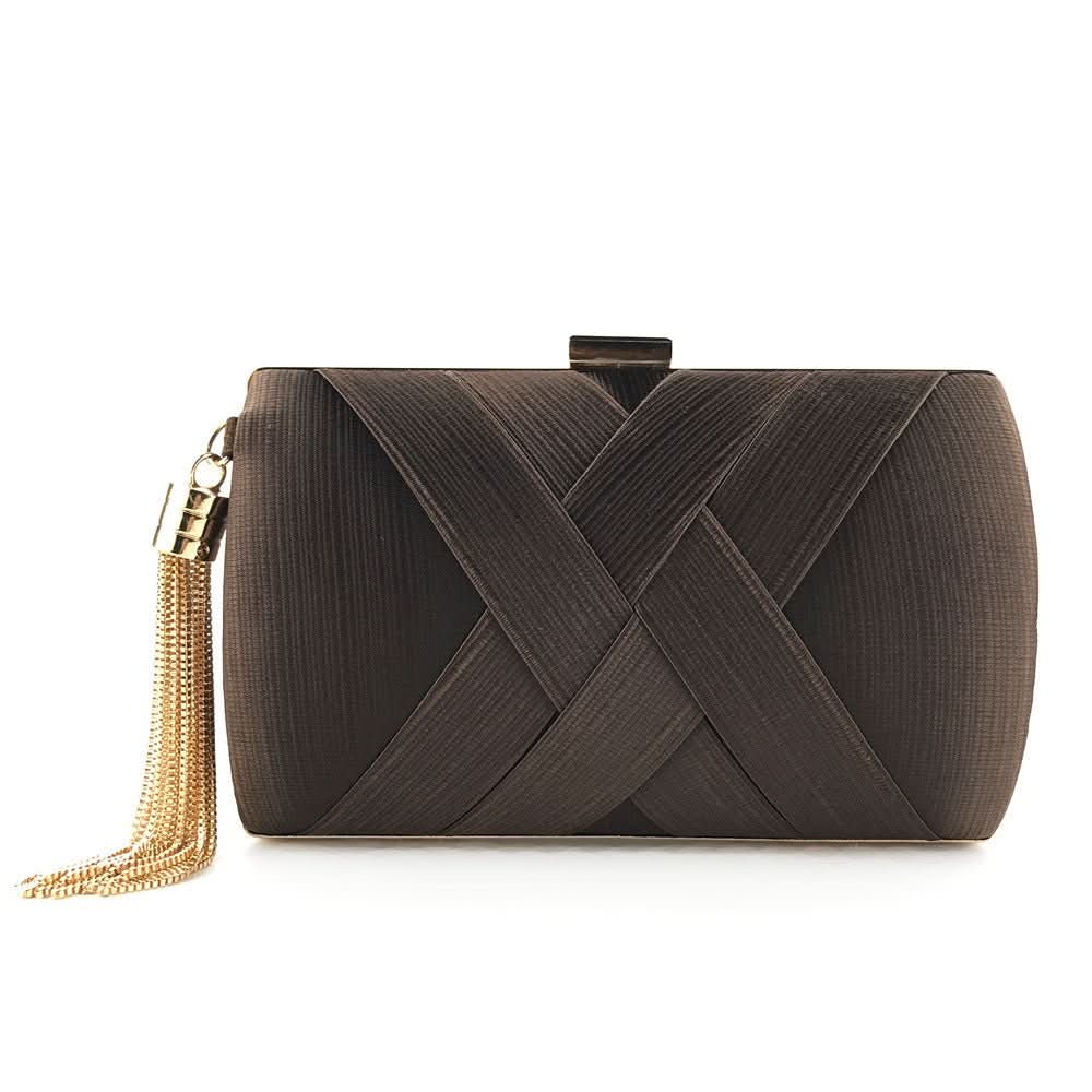 Dames Avondtas Satijnen Clutch met Kwastje - Image 4