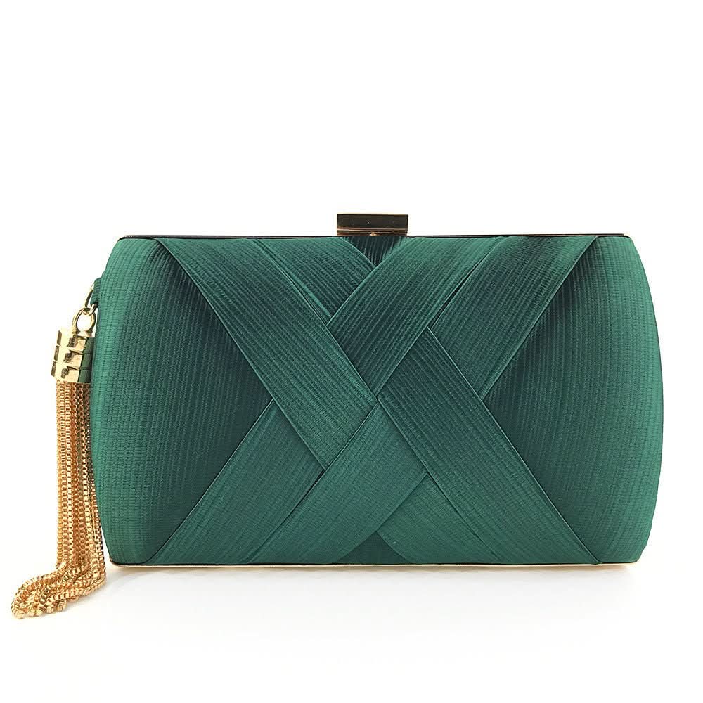 Dames Avondtas Satijnen Clutch met Kwastje - Image 5