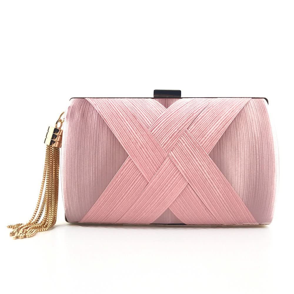 Dames Avondtas Satijnen Clutch met Kwastje - Image 7