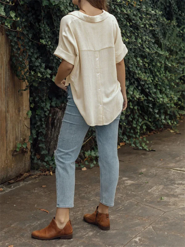 Dames Casual Shirt in Effen Kleur - Image 2