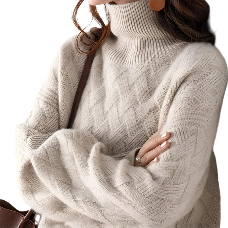 Dames Coltrui Cashmere Mix Turtleneck Ultra-Zacht