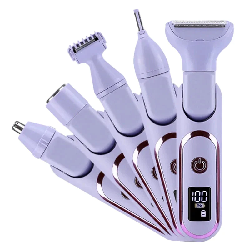 Dames Elektrisch Scheermes 5-in-1 Multifunctioneel