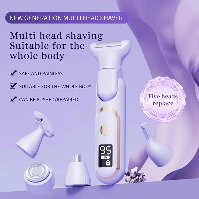 Dames Elektrisch Scheermes 5-in-1 Multifunctioneel - Image 4