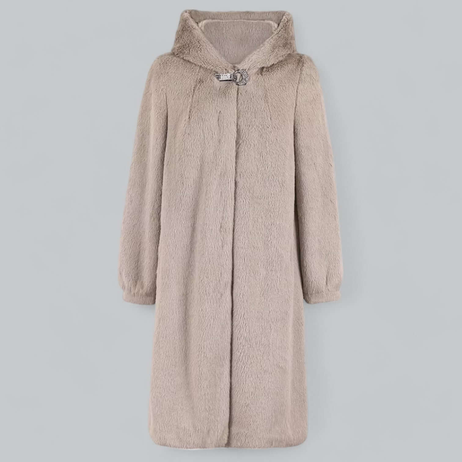 Dames Faux Fur Jas Tailored Fit met Kap - Image 2