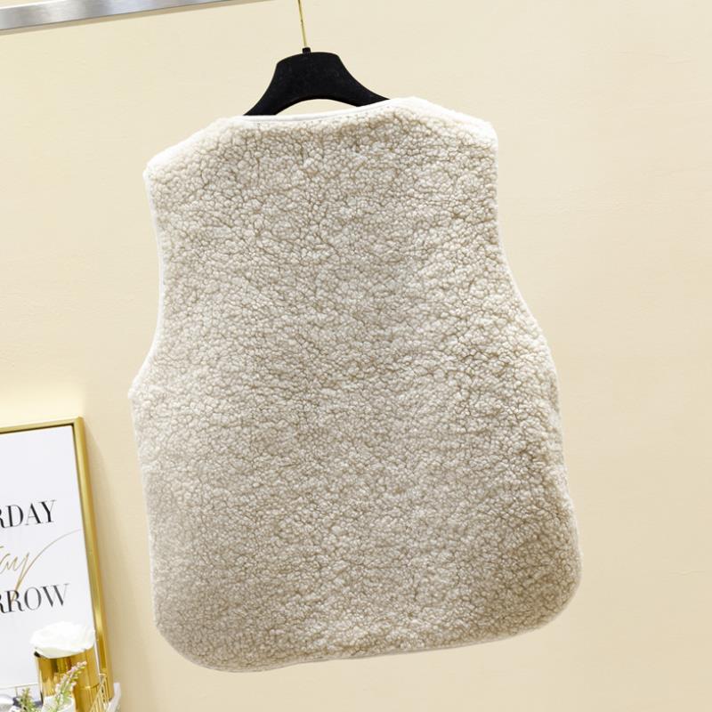 Dames Fleece Vest Mouwloos van Lamswol voor Herfst en Winter - Image 2