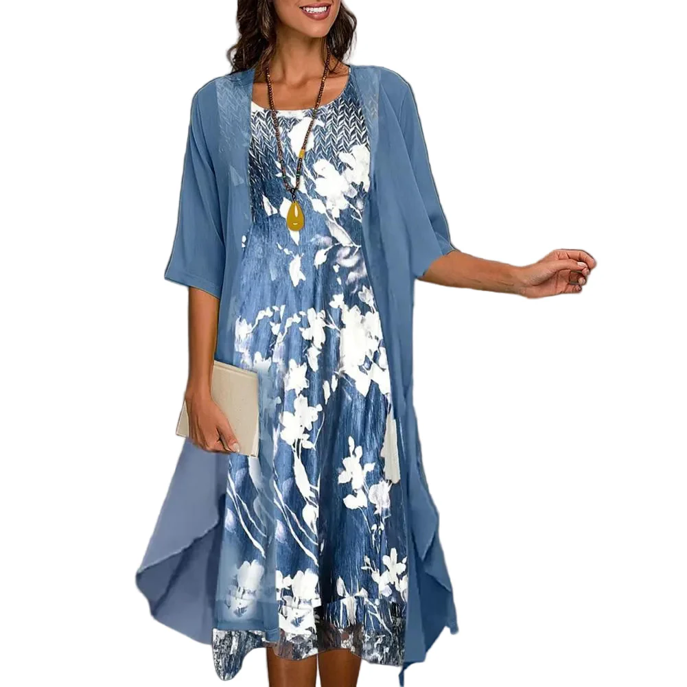 Dames Herfstjurk Met Elastische Taille