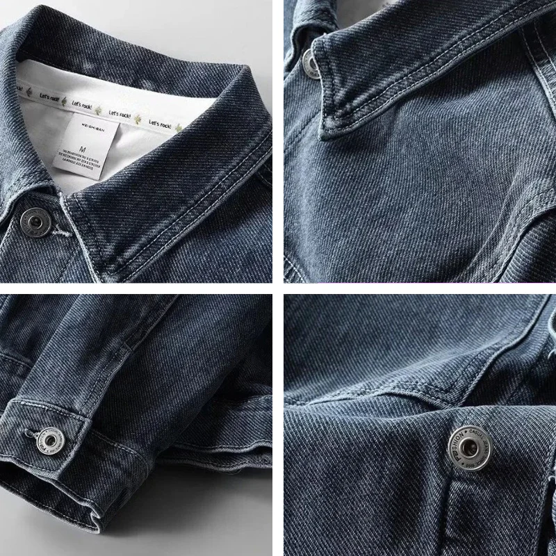 Heren Jas Lichtgewicht Denim Katoen Casual - Image 3
