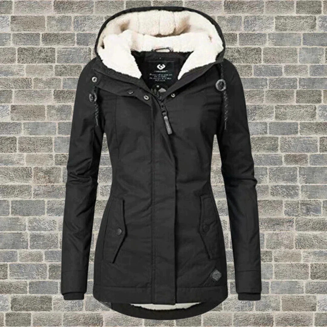 Dames Jas Winter Plisserend Met Capuchon - Image 3