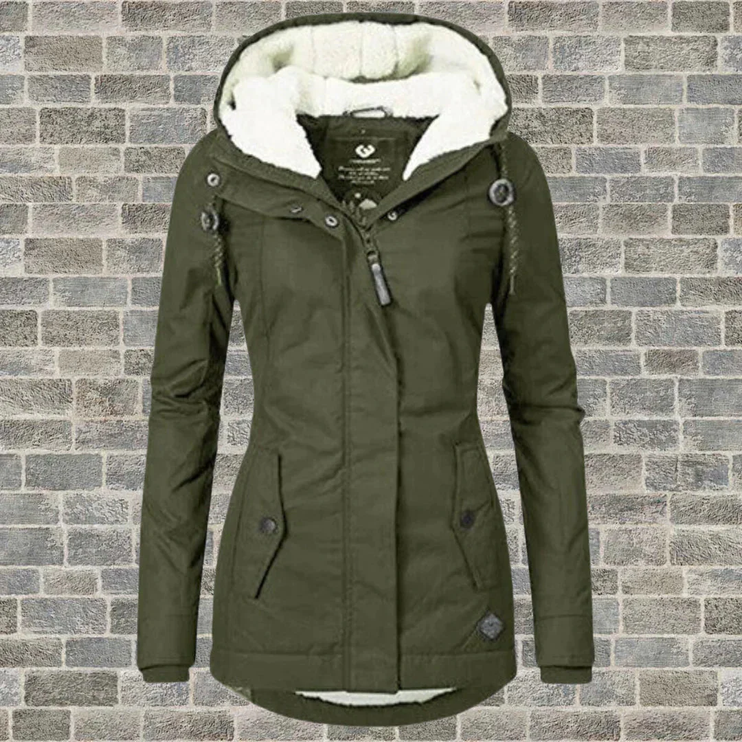 Dames Jas Winter Plisserend Met Capuchon - Image 4