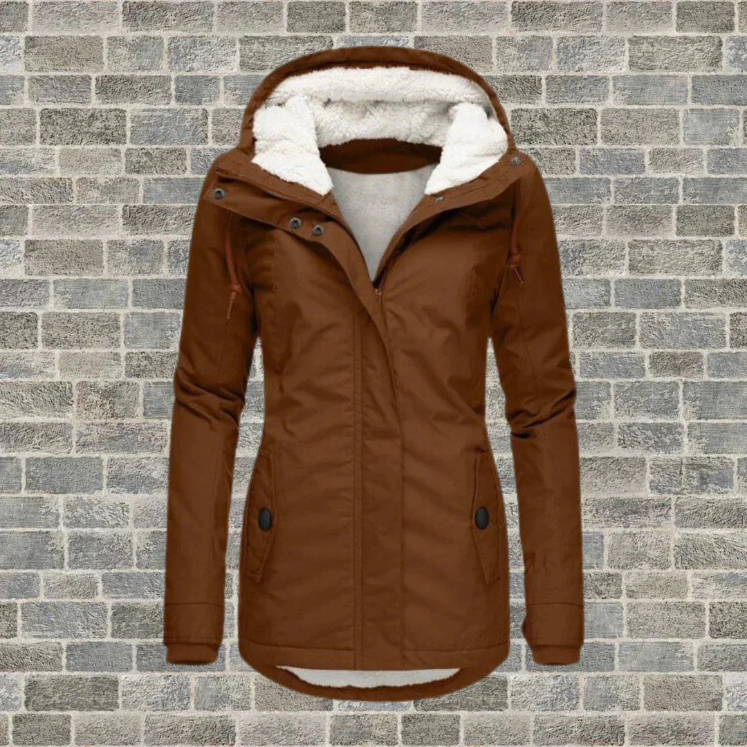 Dames Jas Winter Plisserend Met Capuchon - Image 6