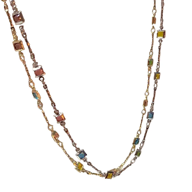 Dames Ketting Fijne Stijl met Kleurrijke Stenen voor Elke Gelegenheid