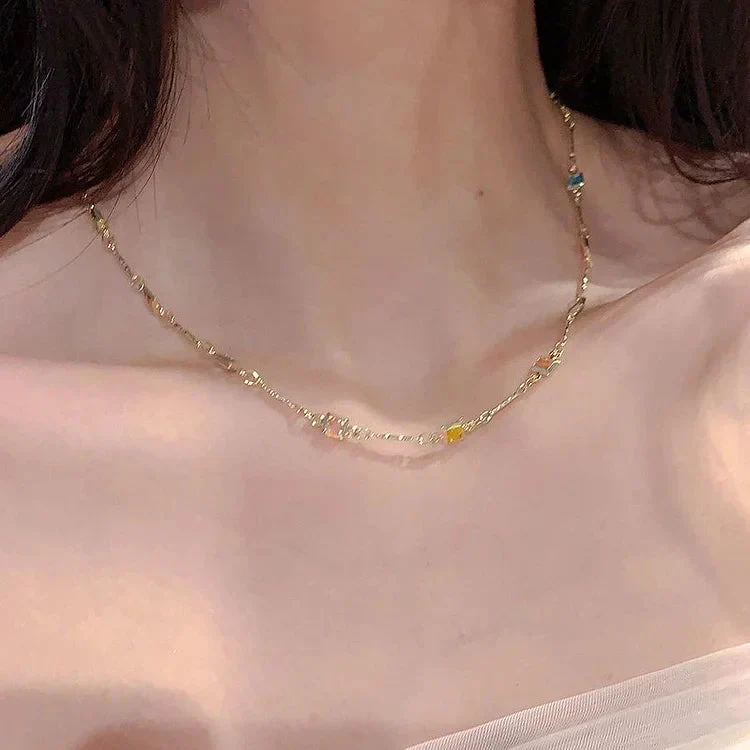 Dames Ketting Fijne Stijl met Kleurrijke Stenen voor Elke Gelegenheid - Image 5