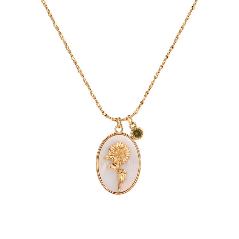 Dames Ketting Geboortesteen en Geboortebloem - Image 9
