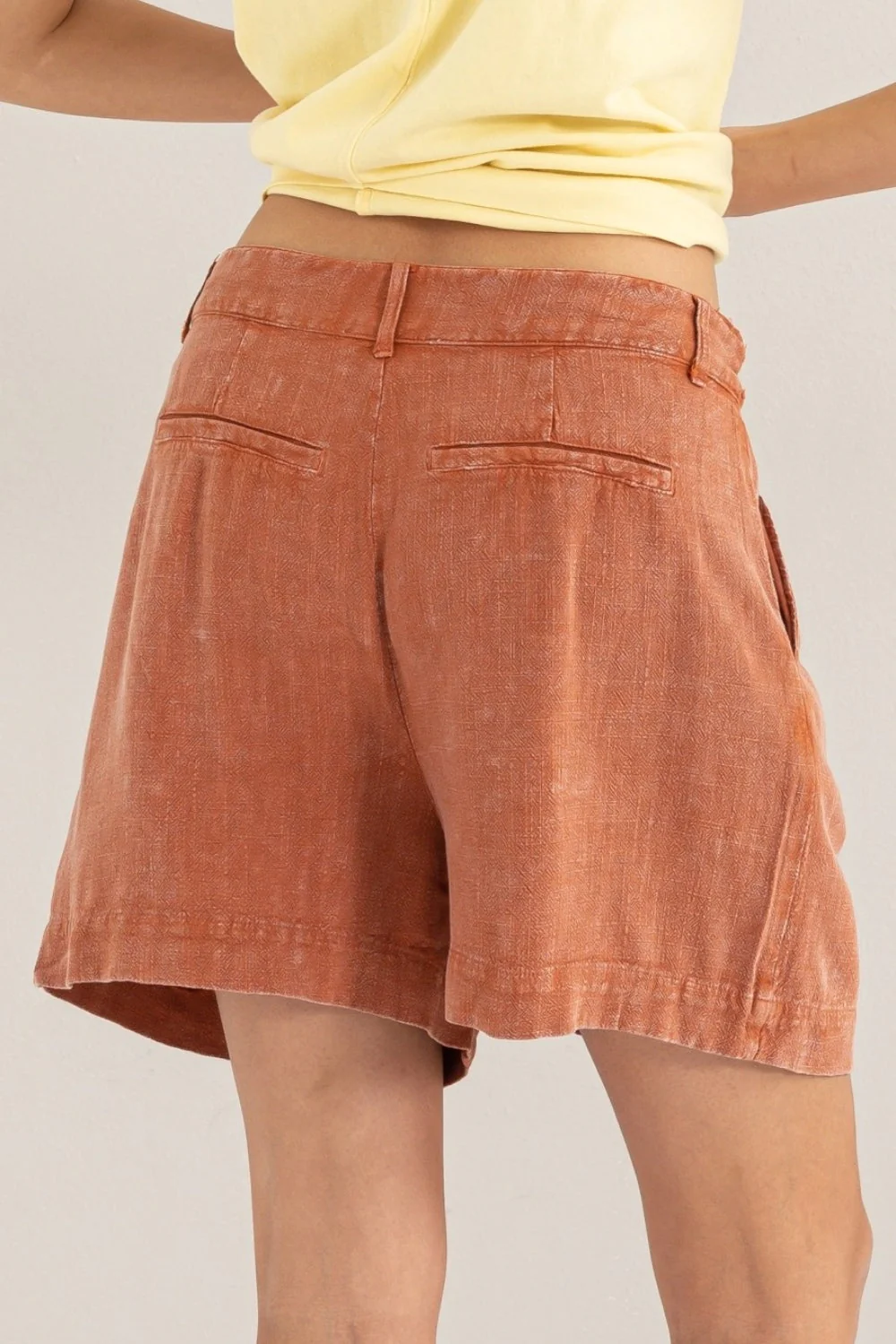 Dames Korte Broek Hoge Taille Plissé Comfortabel - Image 2