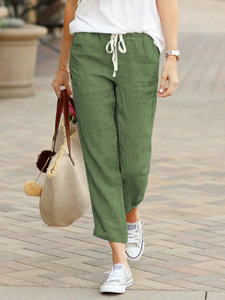 Dames Lange Broek Relaxed Fit met Touwsluiting – Ademende Stijl - Image 5