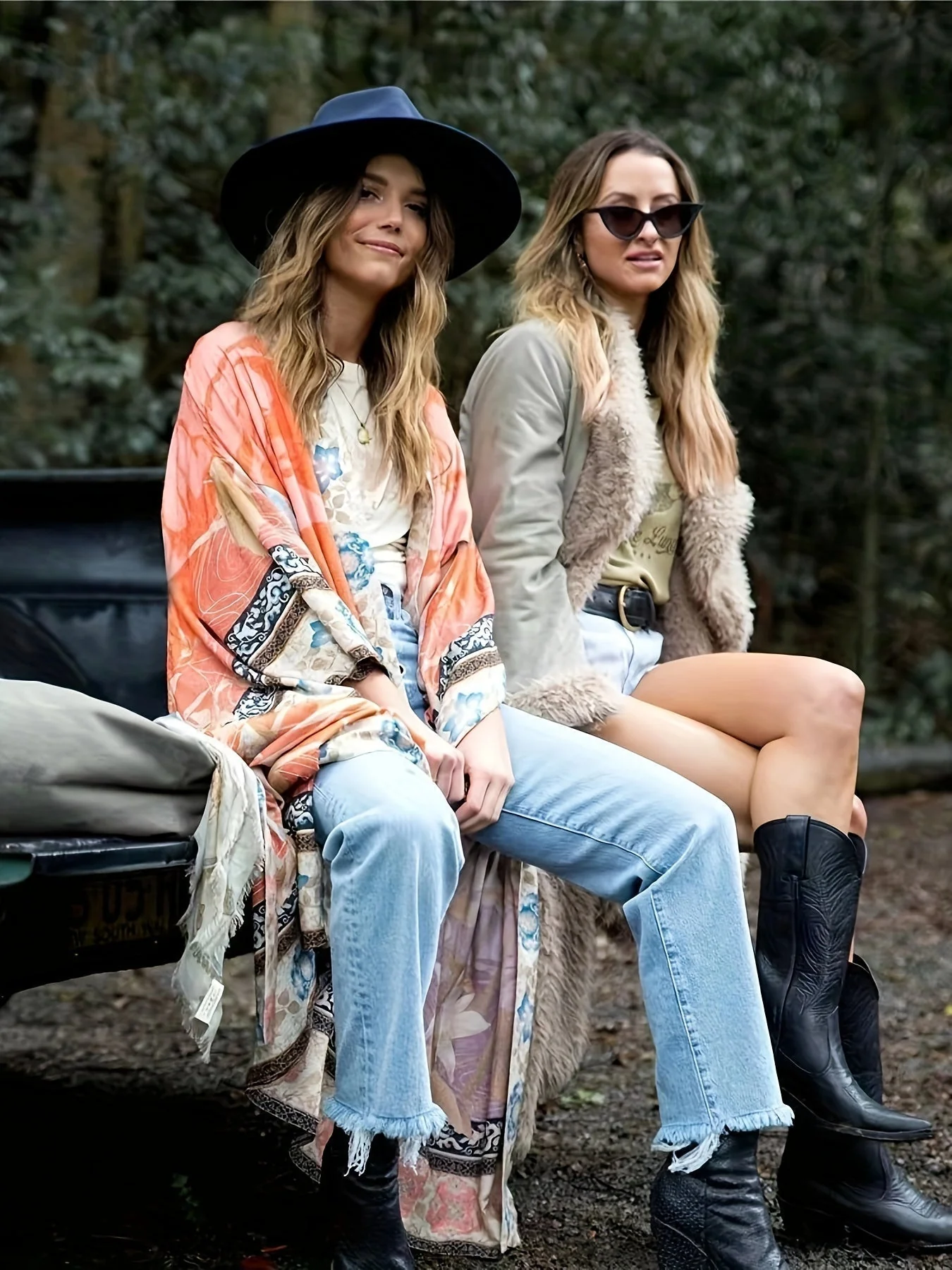 Dames Lange Kimono Bloemenprint Vloeiende Stijl - Image 5