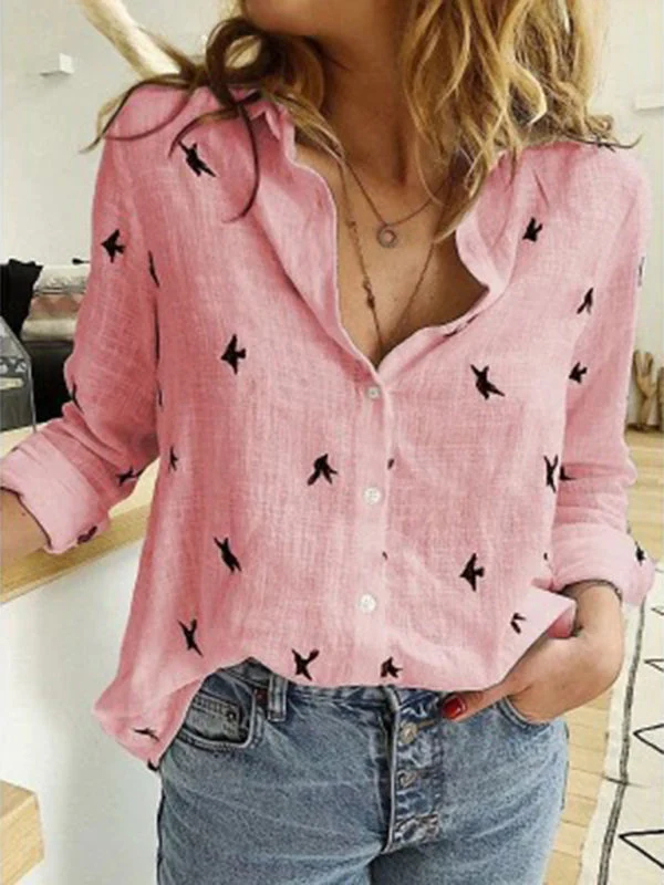 Dames Lange Mouwen Losse Shirt Casual - Image 4