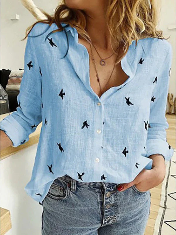 Dames Lange Mouwen Losse Shirt Casual - Image 5