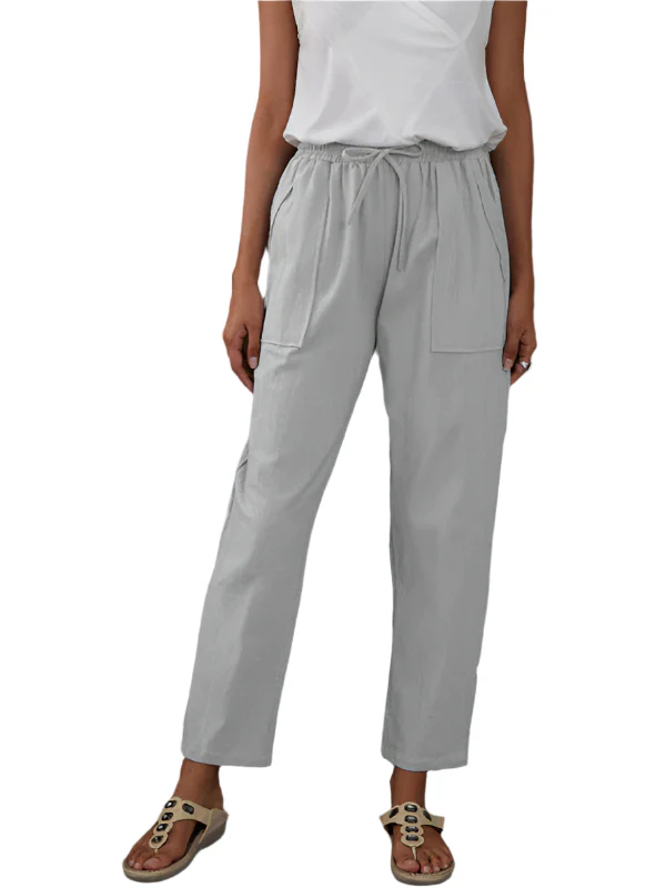Dames Loungebroek met Elastische Taille en Zakken