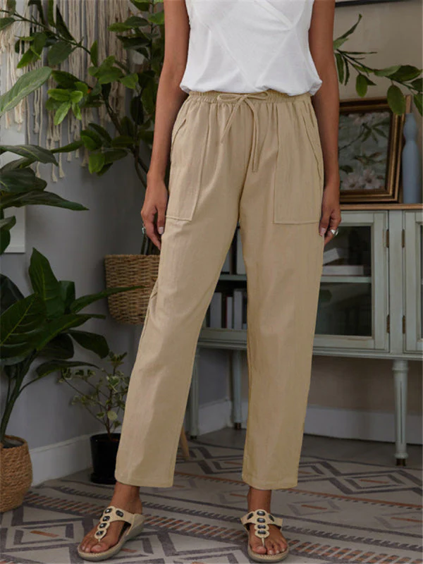 Dames Loungebroek met Elastische Taille en Zakken - Image 2
