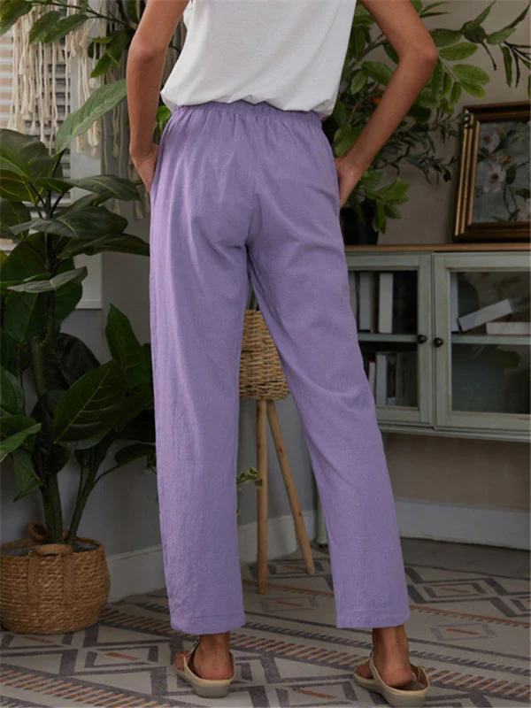 Dames Loungebroek met Elastische Taille en Zakken - Image 3