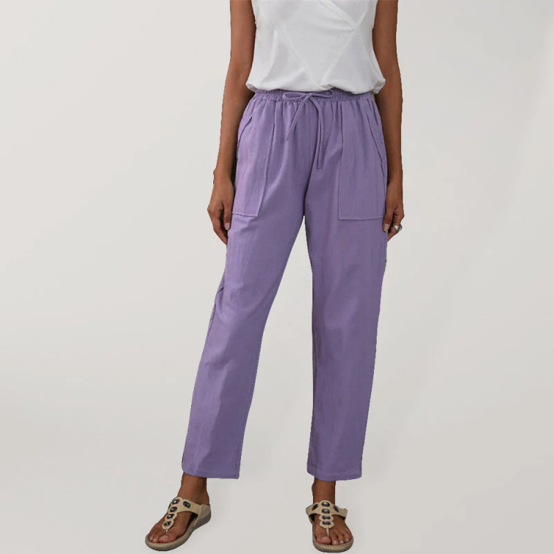 Dames Loungebroek met Elastische Taille en Zakken - Image 4