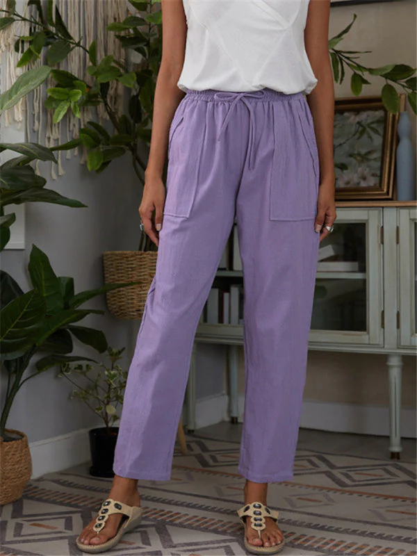 Dames Loungebroek met Elastische Taille en Zakken - Image 5