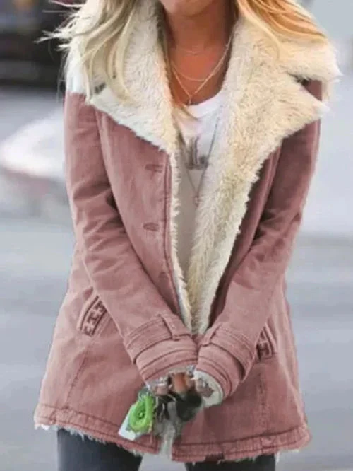 Dames Mid-Length Coat Met Tailored Fit En Oversized Lapel - Image 6