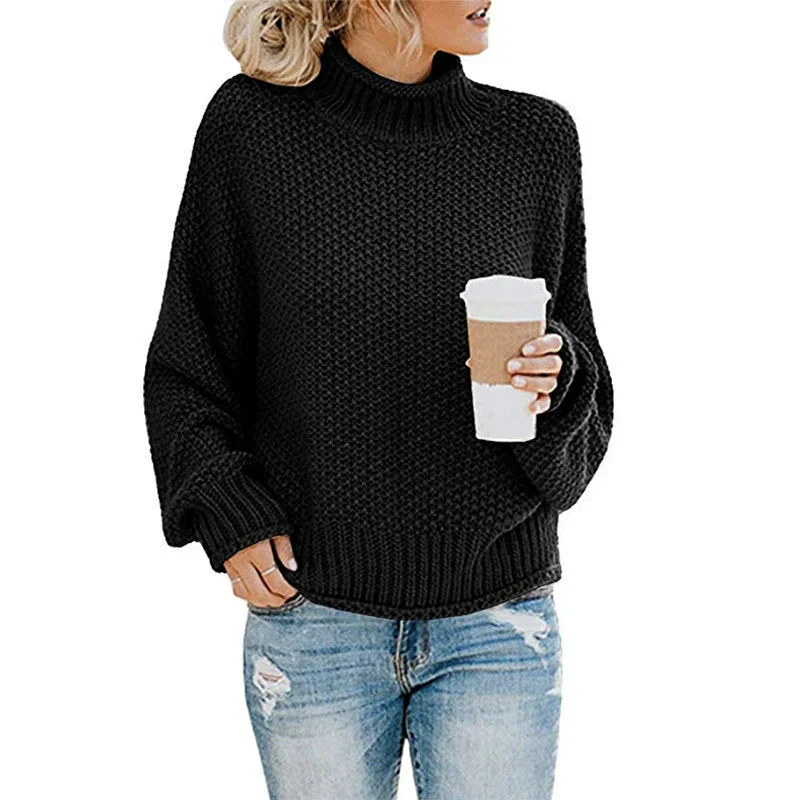 Dames Oversized Chunky Coltrui met Vleermuismouwen voor Herfst/Winter - Image 6