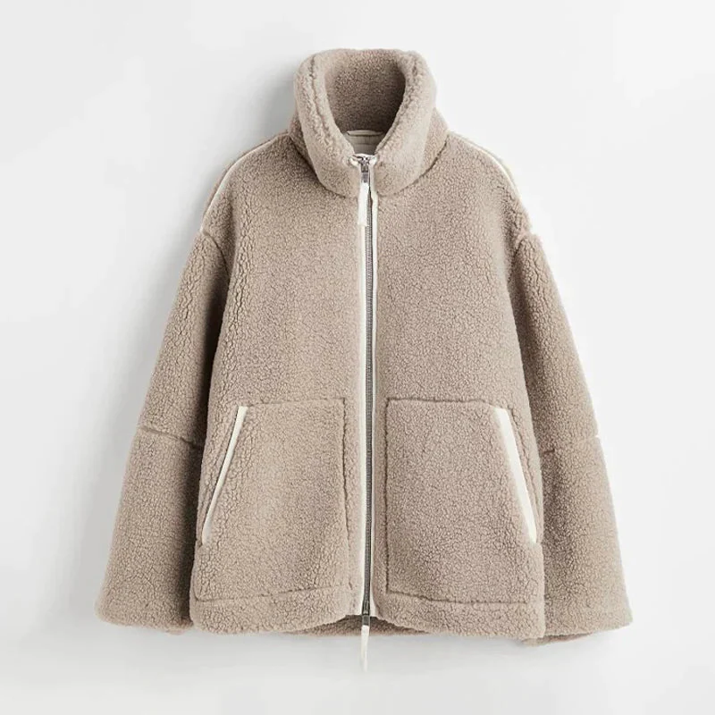 Dames Oversized Jacke met Patchwork Design - Image 2