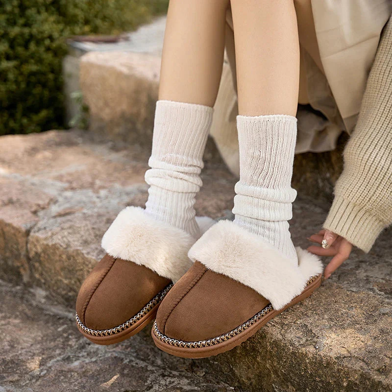 Dames Pantoffels met Zachte Bontvoering voor de Winter Sloffen - Image 3