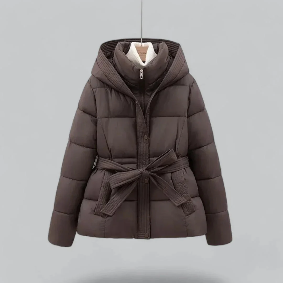 Dames Parka Winterjas Met Riem - Image 2