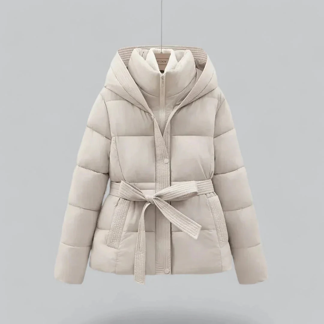 Dames Parka Winterjas Met Riem - Image 4