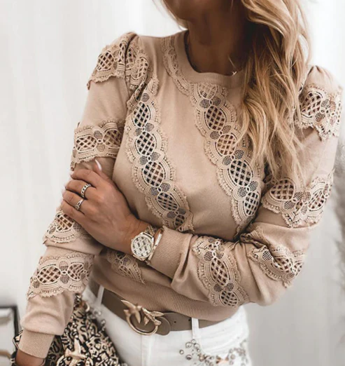 Dames Pullover met Lange Mouwen en O-hals - Image 6